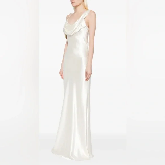 Reformation Rhonda silk wedding dress ivory NWT - Picture 6 of 10